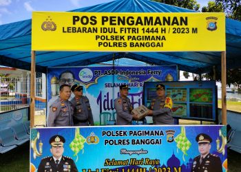 Kapolres Banggai Tinjau Pos Pelayanan Pelabuhan Pagimana saat Arus Balik