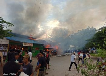 Dua Rumah Makan Kadompe di Luwuk Selatan Banggai Terbakar
