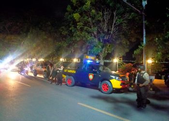 Jelang Lebaran Samapta Polres Banggai Konsisten Patroli Blue Light di Luwuk