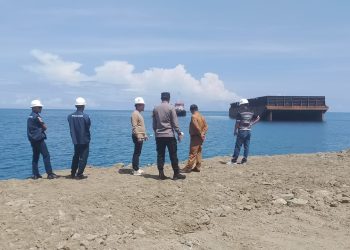 Kapolsek Nuhon Dampingi Forkopimca Lakukan Pemeriksaan Fisik Tersus PT. CBS