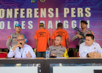 Polres Banggai Ungkap 2 Kasus Curanmor Dalam Konferensi Pres