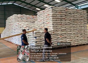 Cek Kelangkaan Beras, Polres Banggai Sidak Gudang Bulog Luwuk