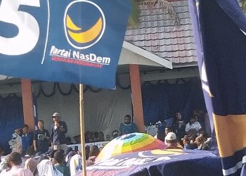Massa Membludak Saat Kampanye Nasdem , Dua Caleg DPRD Kabupaten Banggai Sampaikan Orasi Politik Untuk Perubahan