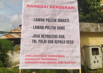 Banggai Bergerak Pasang Baliho Lawan Politik Dinasti