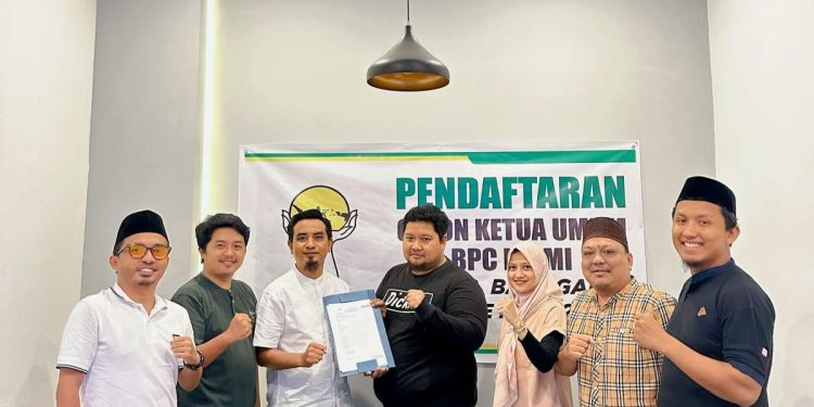 Stering Comite Muscab Ke 4 HIPMI Banggai, Bersama Pendaftar Pertama Calon Ketua Umum HIPMI Banggai, 22 Maret 2024. (Dok.Ist)
