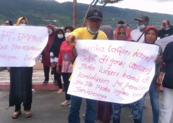 Dinilai Rugikan Masyarakat, Warga Masama Lakukan Aksi Demo Tuntut Cabut IUP PT Empros