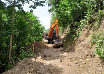 Gerak Cepat Relawan Sulianti Murad Bersihkan Material Longsor di Jalan Kantong Produksi