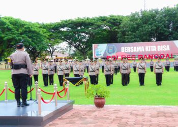 Kapolres Banggai Pimpin Sertijab, 20 PJU dan Kapolsek Bergeser