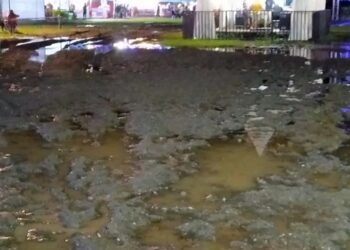 Sudah Ditimbun Gunakan Pasir, Lokasi Bunta Expo Masih Becek dan Berair