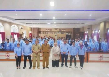 PJ Sekda Banggai Sambut 62 Mahasiswa KKLP STMIK Adhi Guna Palu