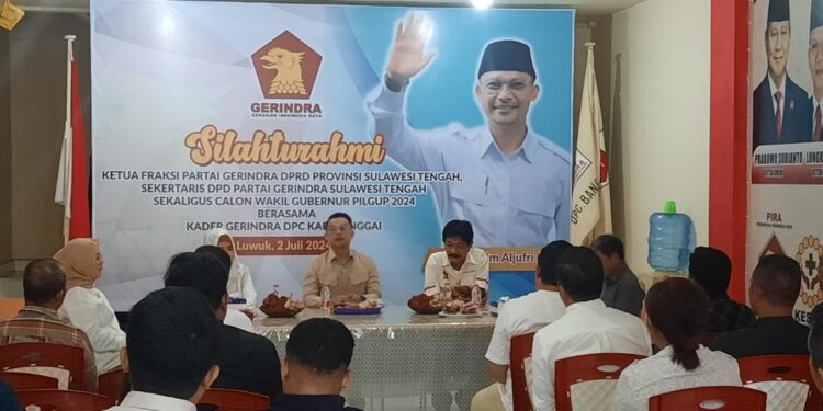 Abdul Karim Aljufri, bersilaturahmi dengan kader Partai Gerindra Banggai. (Dok.ist) 
