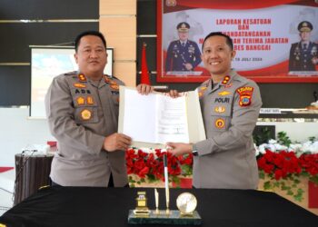 Polres Banggai Gelar Memori Serah Terima Jabatan Kapolres