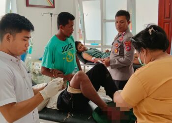Tabrakan Ditikungan Desa Tuntung, 1 Orang Luka Berat