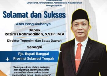 Petahana Cuti Kampanye, Mendagri Tunjuk Raziras Rahmadillah Pjs Bupati Banggai