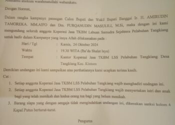 Beredar Undangan Kampanye AT-FM untuk TKBM Tangkiang, Tidak Hadir Diancam Sanksi