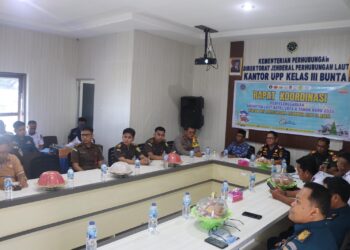 Jelang Nataru 2024, Kapolsek Ikuti Rakor di Kantor UPP Kelas III Bunta