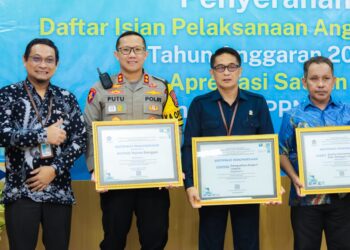 Tiga Kali Berturut Peringkat 1, Polres Banggai Terima Penghargaan dari KPPN
