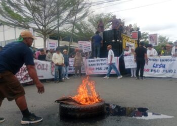 Dinilai Pemborosan Anggaran, Ribuan Massa di Toili Lakukan Demo Tolak PSU Jilid II