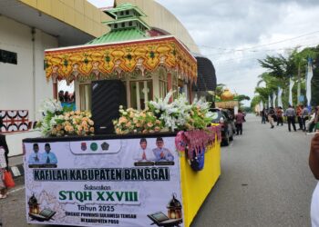47 Kafilah Banggai Ikuti Pawai Ta’aruf STQH di Poso