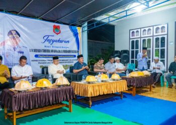 Bupati Amirudin Hadiri Tasyakuran di Sumber Mulya, Simpang Raya