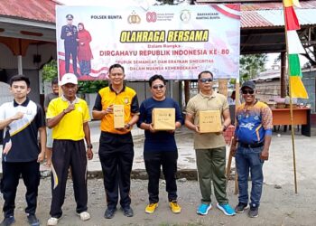 Semangat Kemerdekaan, Polsek Bunta Gelar Lomba Tradisional Bersama Forkopincam