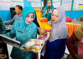 Ketua TP-PKK Sulteng Serahkan Paket Makan Bergizi Gratis untuk Anak di Bangkep