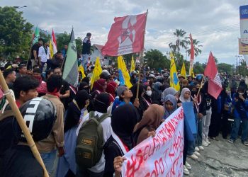Tuntut Isu Nasional dan Daerah, Ratusan Mahasiswa Touna Gelar Aksi Damai di Depan DPRD