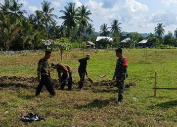 TNI Bantu Awasi Pembangunan Gedung Kopdes Merah Putih di Bunta, Banggai