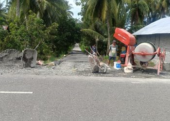 Pasca Disorot Warga, Pembangunan Jalan Rabat di Desa Demangan Jaya Diselesaikan Tuntas