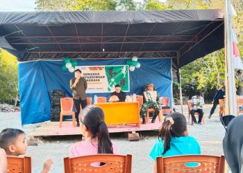 Pererat Silaturahmi, Mahasiswa KKN-MB Unismuh Luwuk Gelar Semarak Olahraga di Desa Bungawon