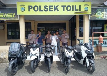 Polisi Bongkar Sindikat Curanmor di Dataran Toili, Amankan 6 Motor Hasil Curian