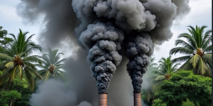 Polusi Asap dan Limbah Arang Tempurung di Salabenda Bunta Dikeluhkan warga