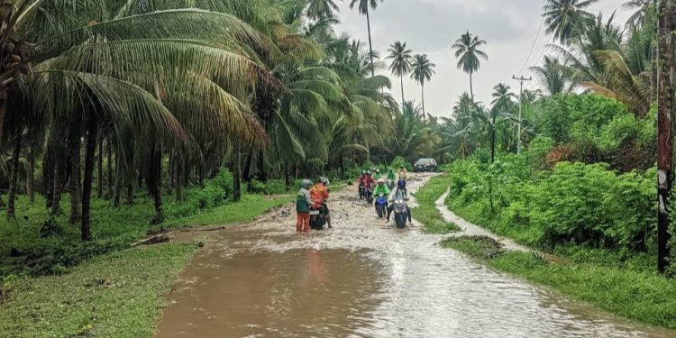 Ruas Jalan Palu-Luwuk Tertimbun Lumpur, Polisi Bersihkan Sisa Material